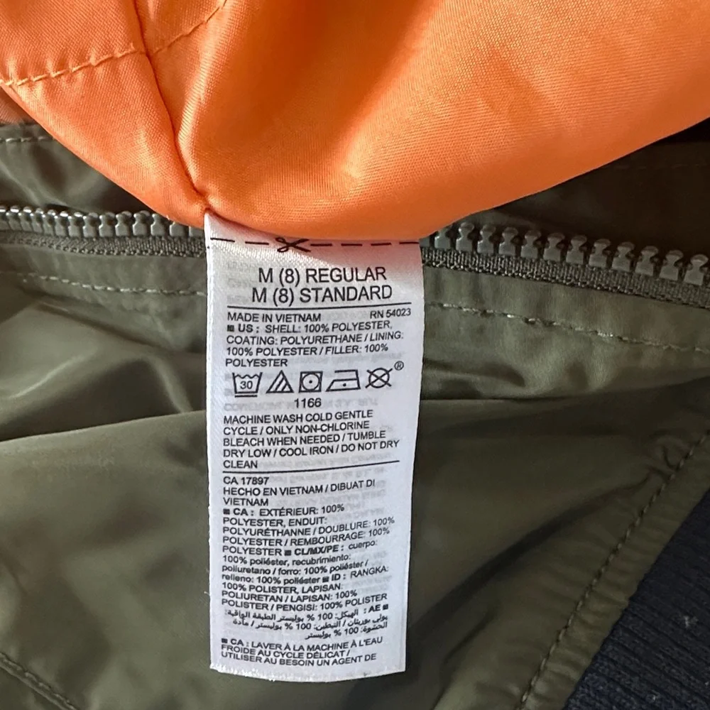 Old Navy Kids Olive Green Bomber Jacket Size M